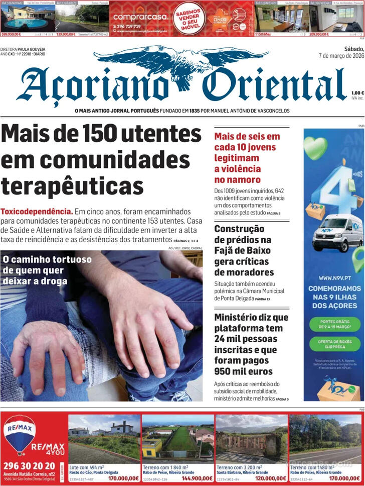 Capa A�oriano Oriental - 2026-03-07