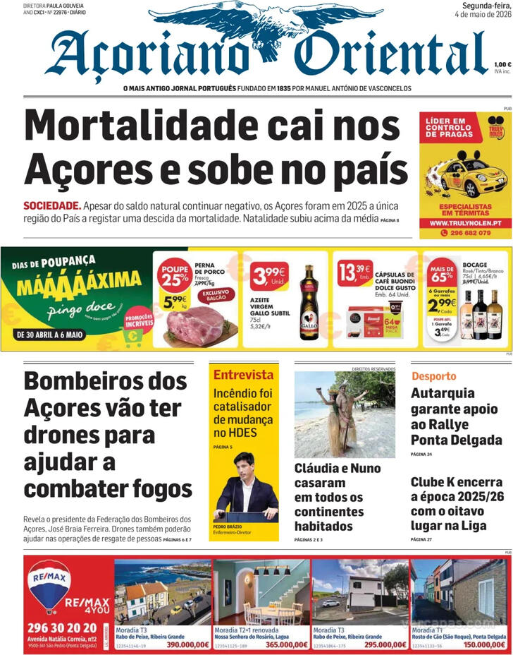 Capa A�oriano Oriental - 2026-05-04