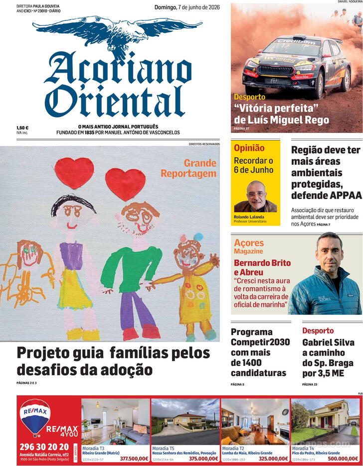 Capa A�oriano Oriental - 2026-06-07