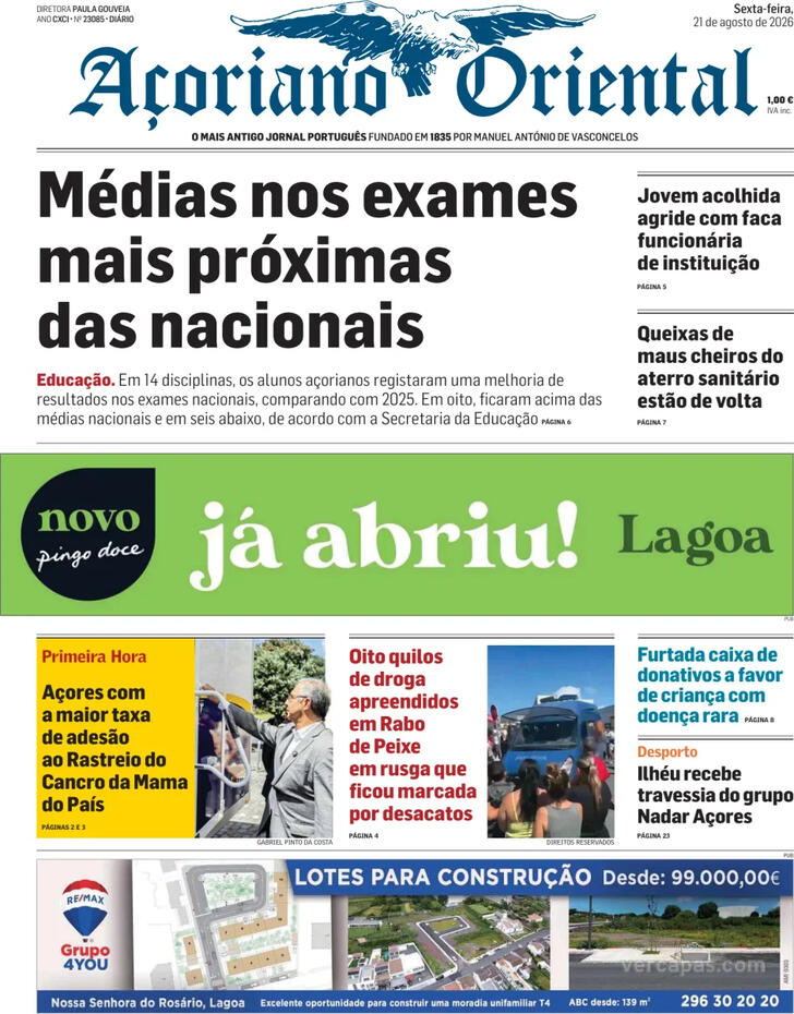 Capa A�oriano Oriental - 2026-08-21