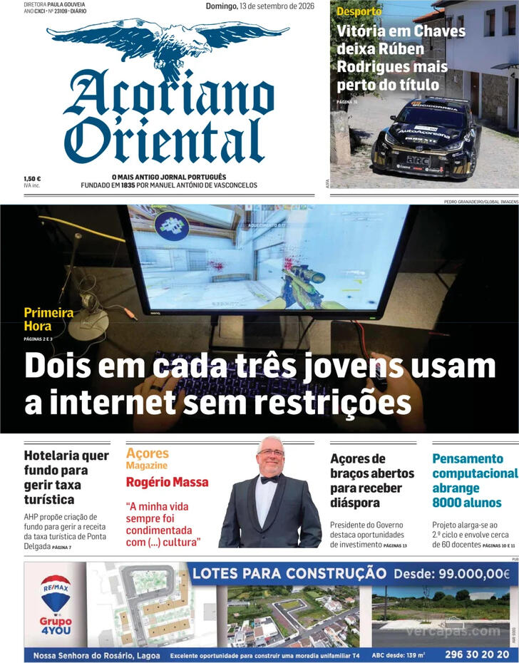 Capa A�oriano Oriental - 2026-09-13