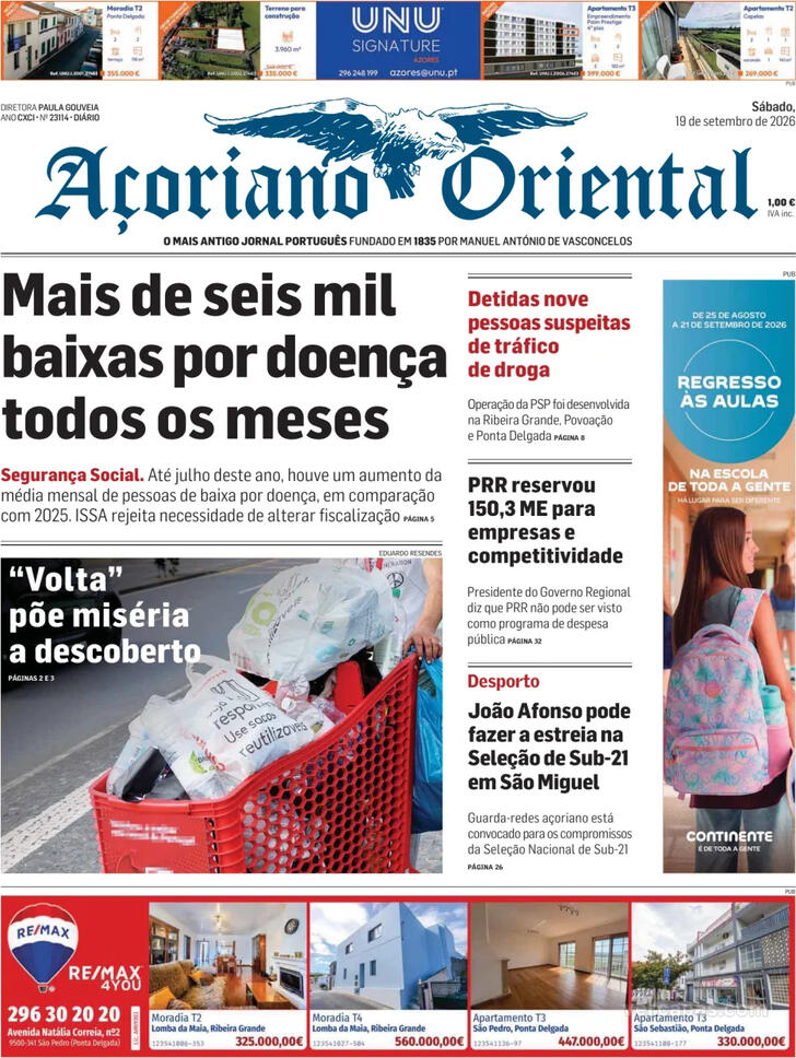 Capa A�oriano Oriental - 2026-09-19