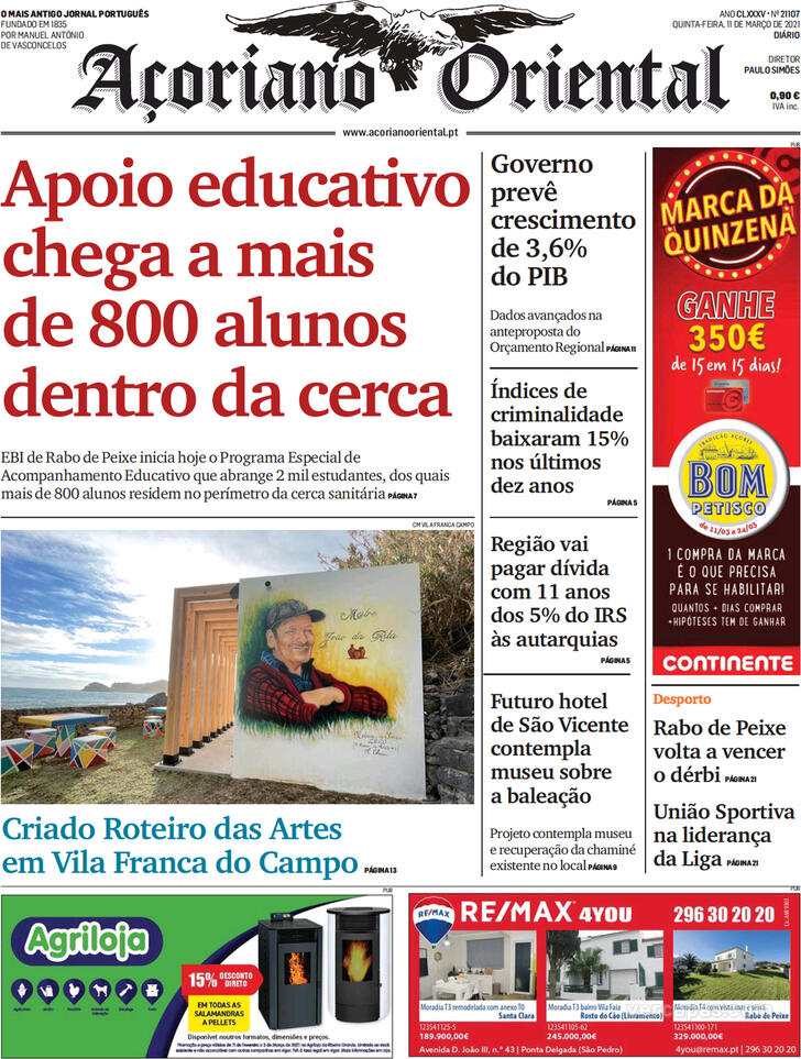Capa Aoriano Oriental - 2021-03-11