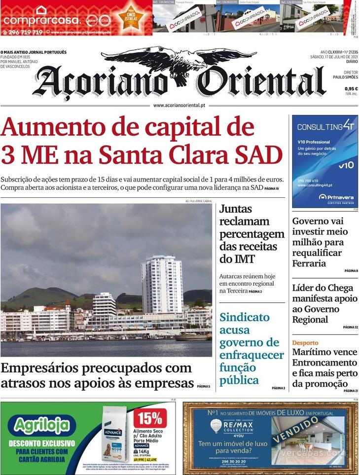Capa Aoriano Oriental - 2021-07-17