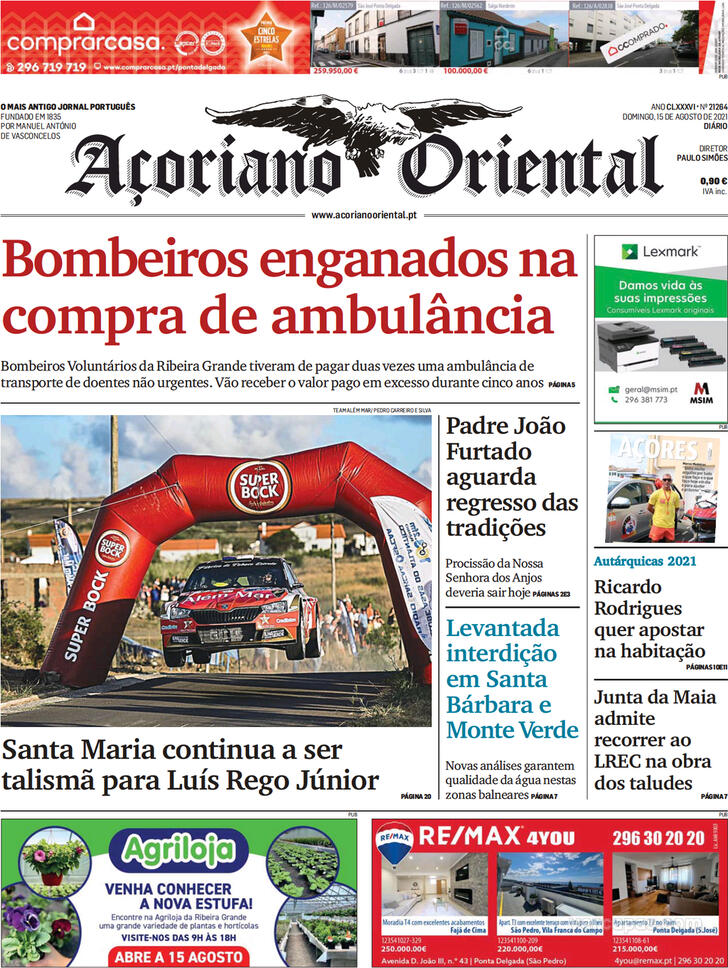 Capa Aoriano Oriental - 2021-08-15