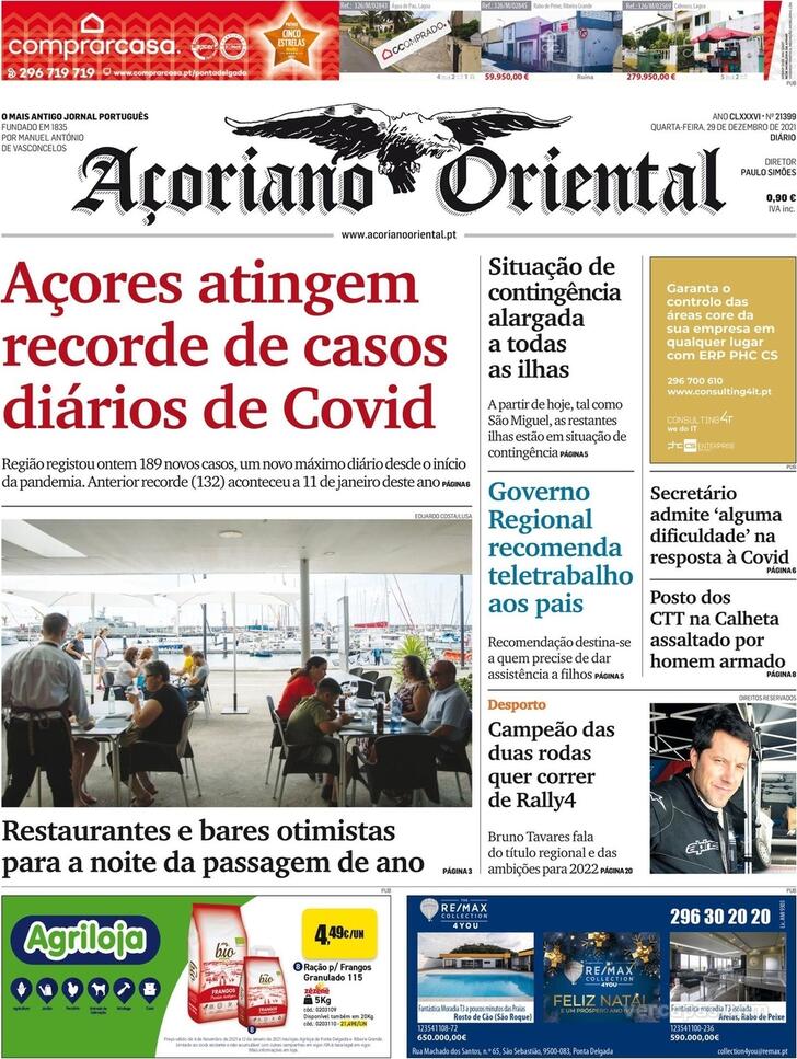 Capa Aoriano Oriental - 2021-12-29
