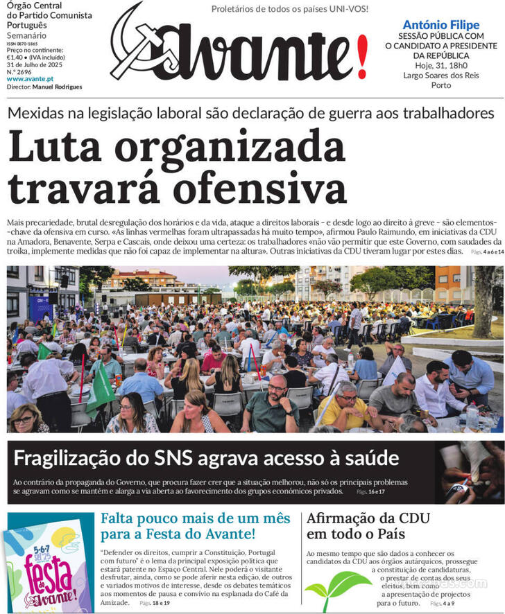 Capa Avante! - 2025-07-30
