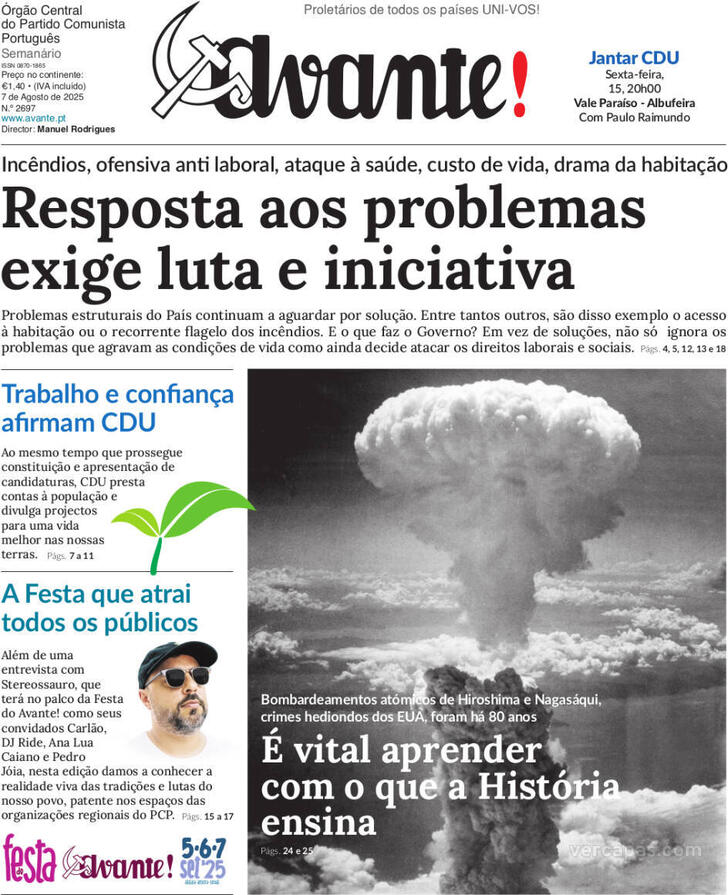 Capa Avante! - 2025-08-06
