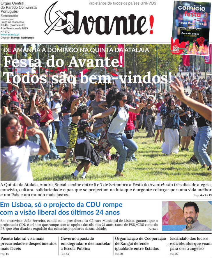 Capa Avante! - 2025-09-04
