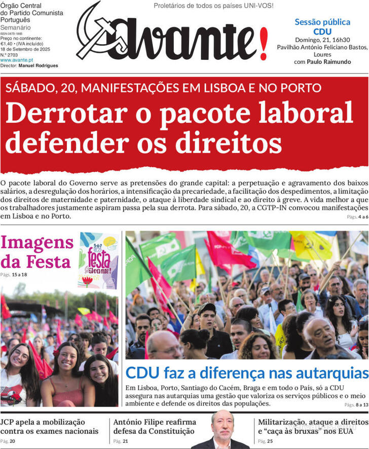 Capa Avante! - 2025-09-17