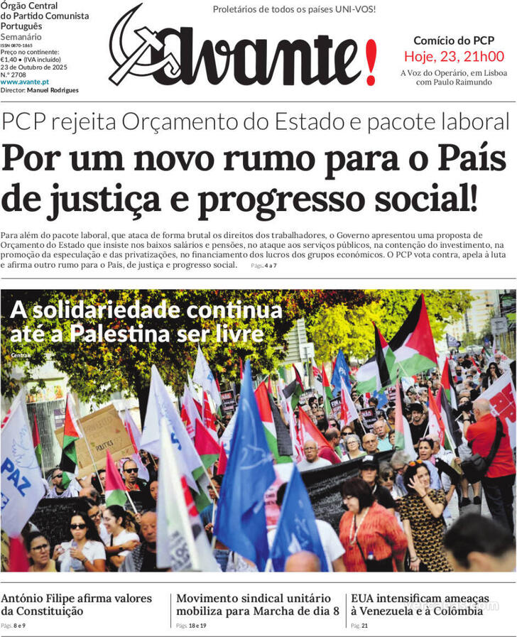 Capa Avante! - 2025-10-23