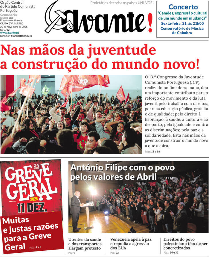 Capa Avante! - 2025-11-19