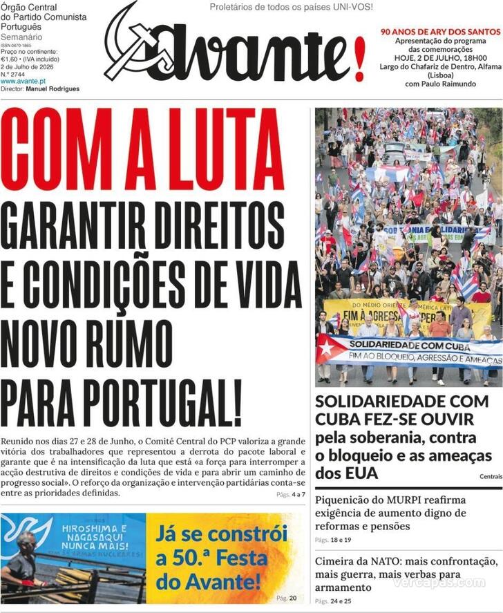 Capa Avante! - 2026-07-01