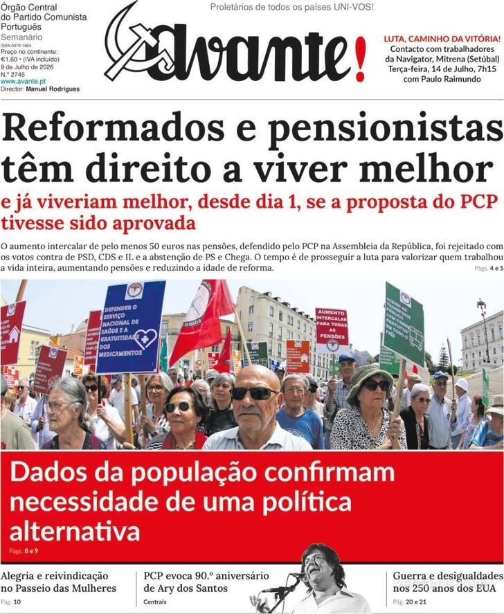 Capa Avante! - 2026-07-10