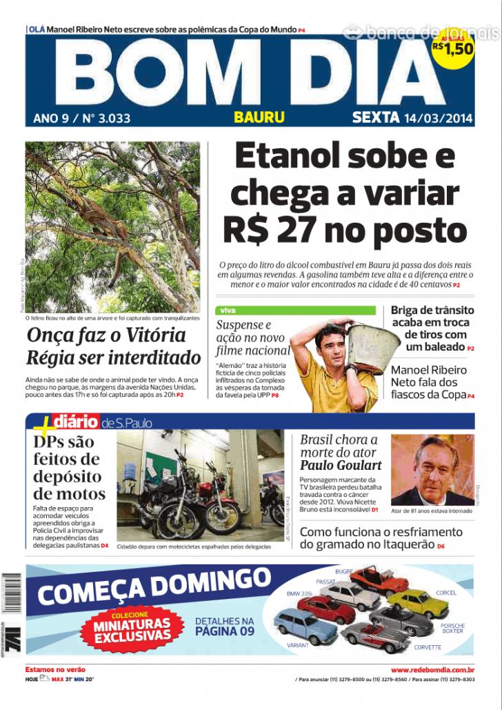 Capa Bom Dia - Bauru - 2014-03-14