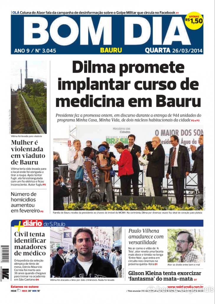 Capa Bom Dia - Bauru - 2014-03-26