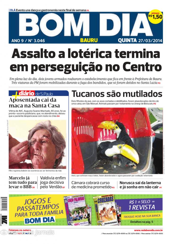 Capa Bom Dia - Bauru - 2014-03-27