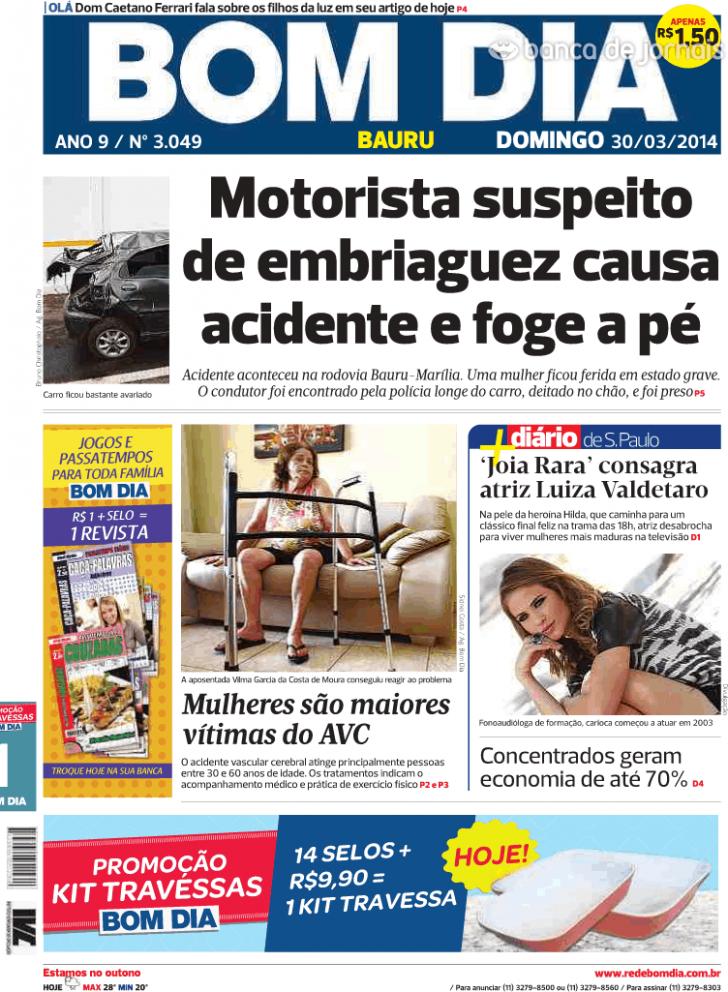 Capa Bom Dia - Bauru - 2014-03-30
