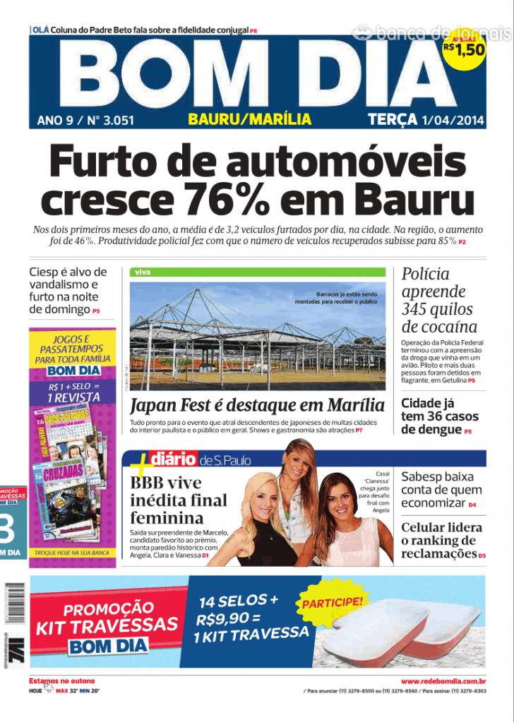 Capa Bom Dia - Bauru - 2014-04-01