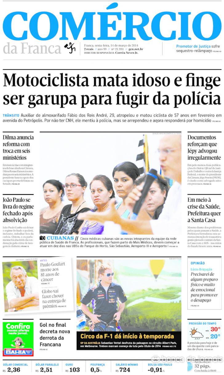 Capa Comrcio da Franca - 2014-03-14