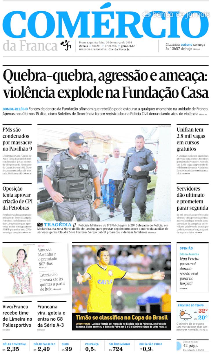 Capa Comrcio da Franca - 2014-03-20