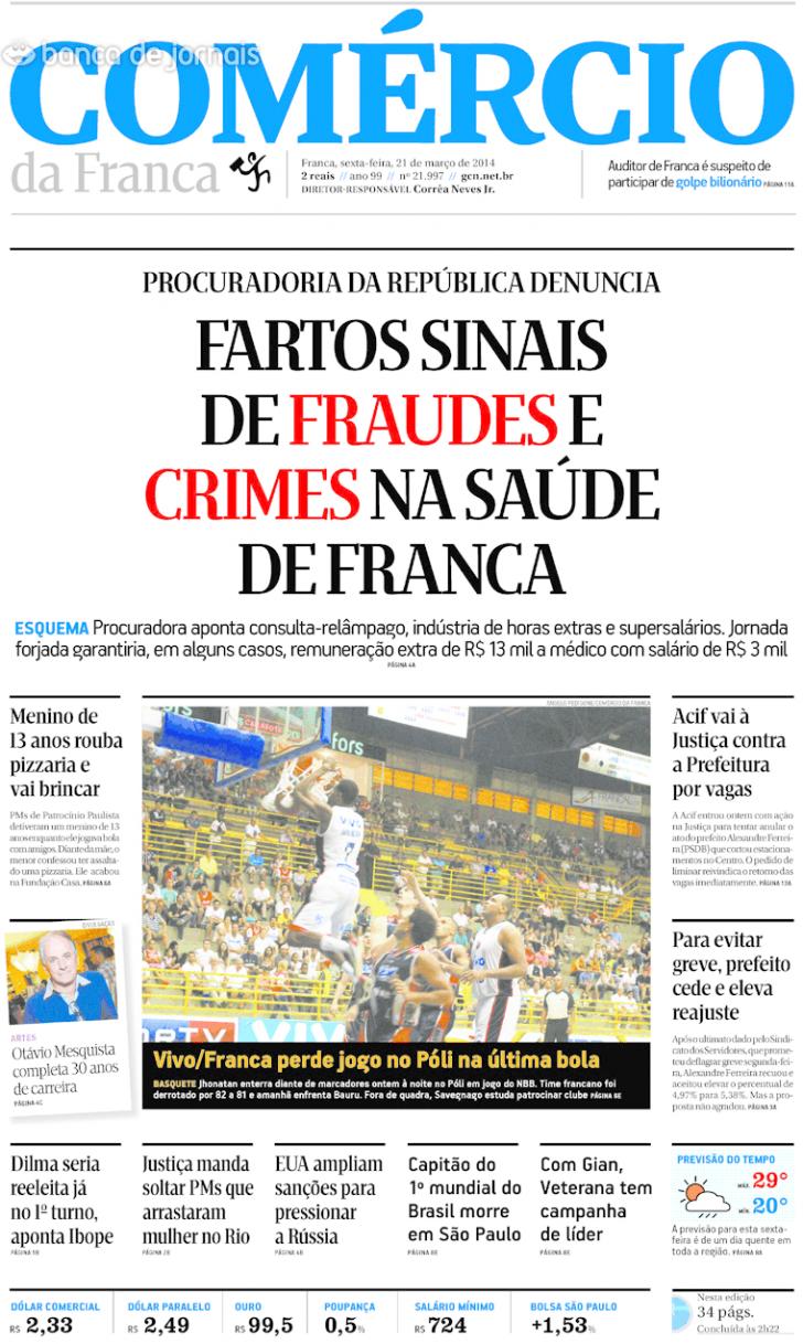 Capa Comrcio da Franca - 2014-03-21