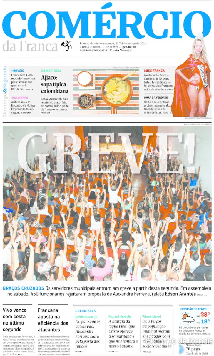 Capa Comrcio da Franca - 2014-03-23