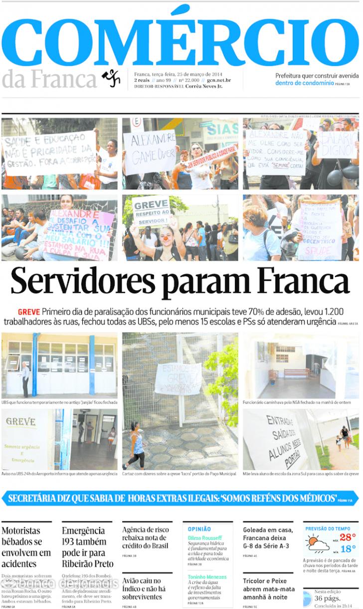 Capa Comrcio da Franca - 2014-03-25