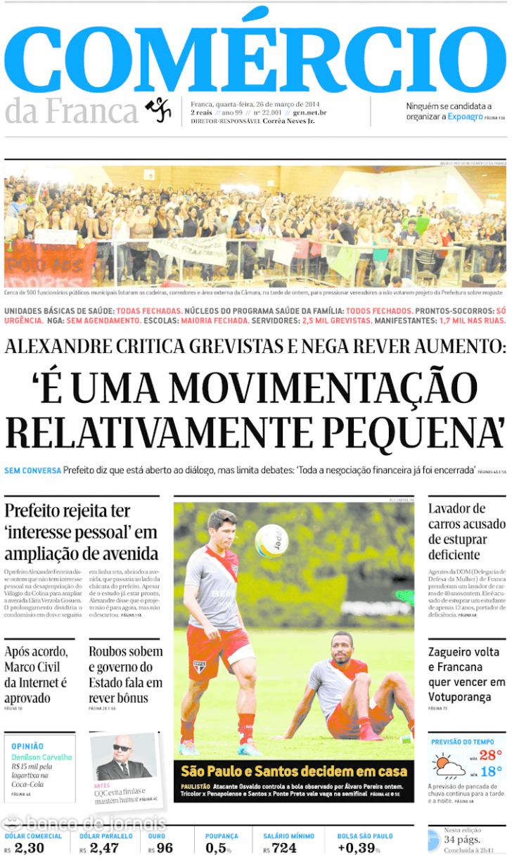 Capa Comrcio da Franca - 2014-03-26