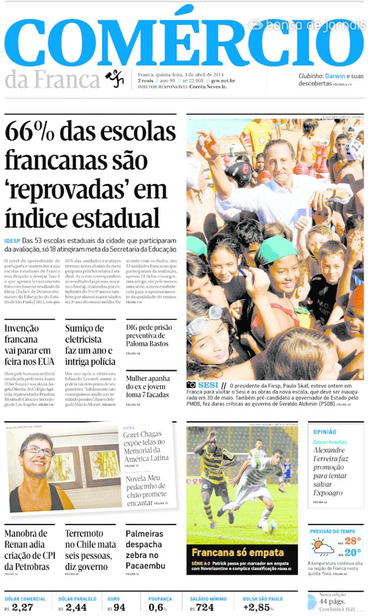 Capa Comrcio da Franca - 2014-04-03
