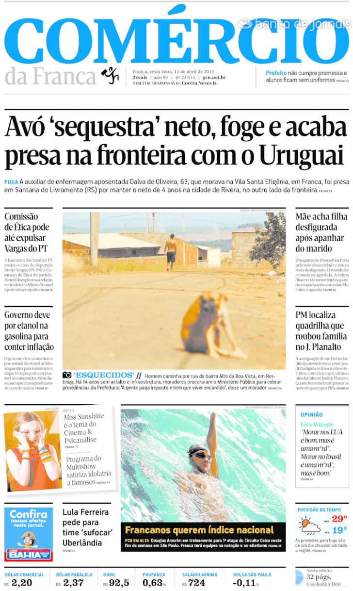 Capa Comrcio da Franca - 2014-04-11