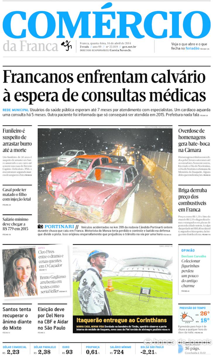 Capa Comrcio da Franca - 2014-04-16