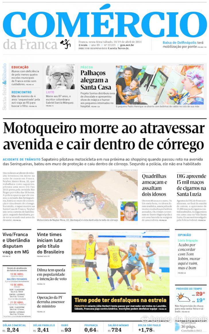 Capa Comrcio da Franca - 2014-04-18