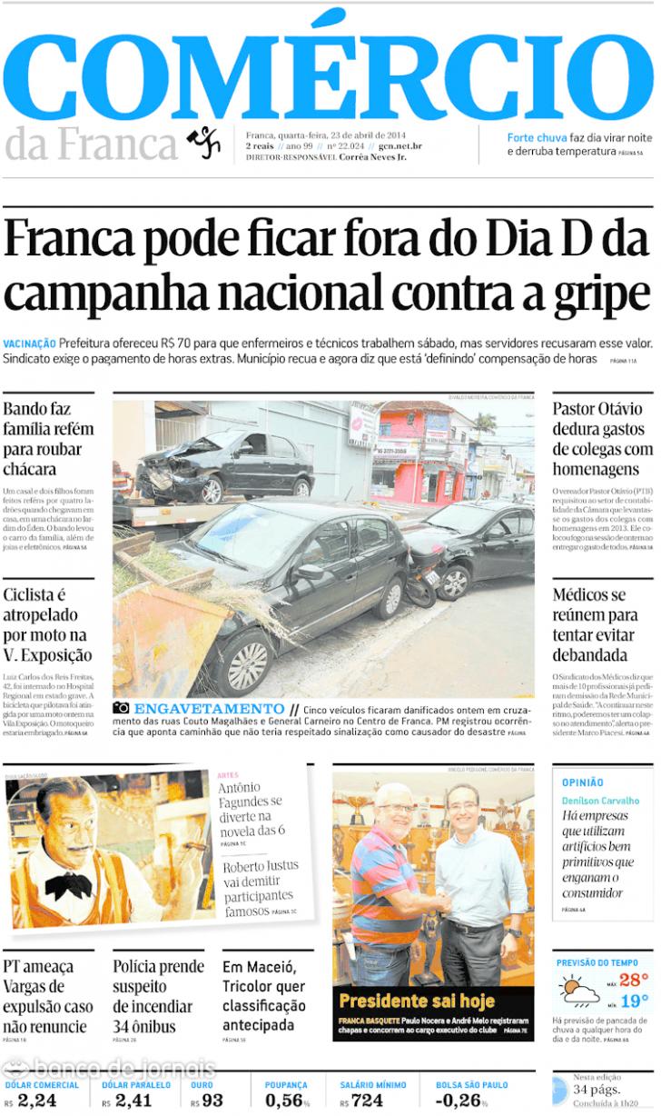 Capa Comrcio da Franca - 2014-04-23