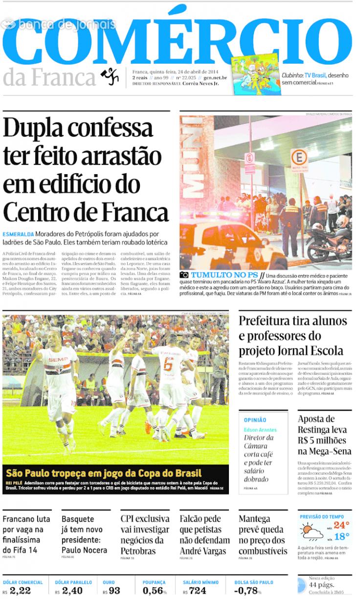 Capa Comrcio da Franca - 2014-04-24