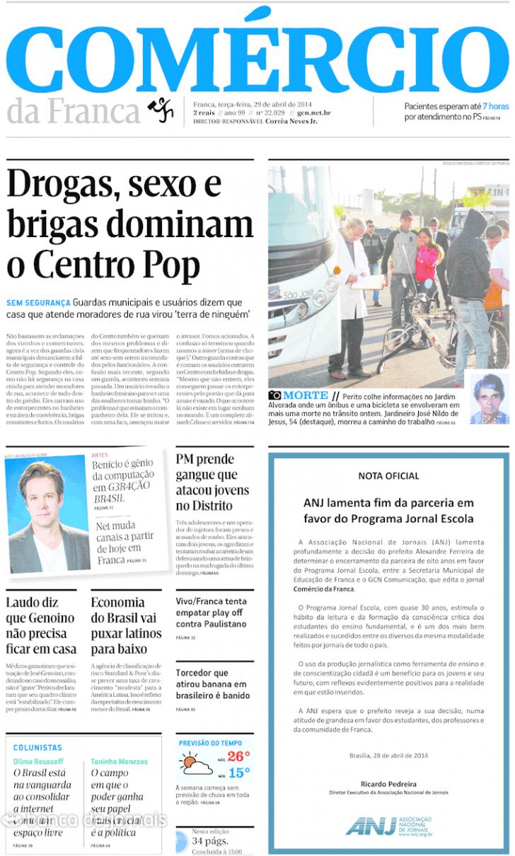 Capa Comércio da Franca de 20140429