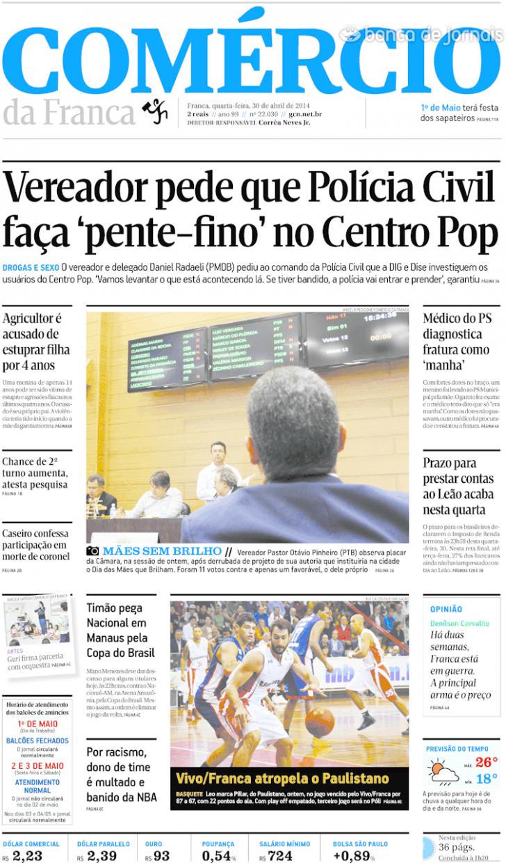 Capa Comrcio da Franca - 2014-04-30