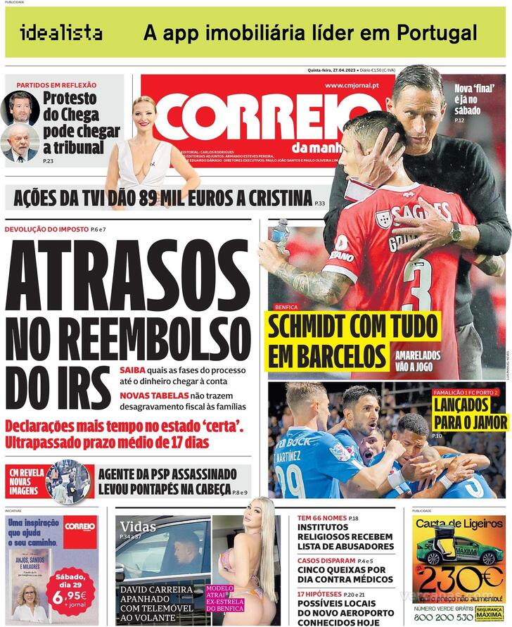 Capas Correio da Manhã de Junho de 2023