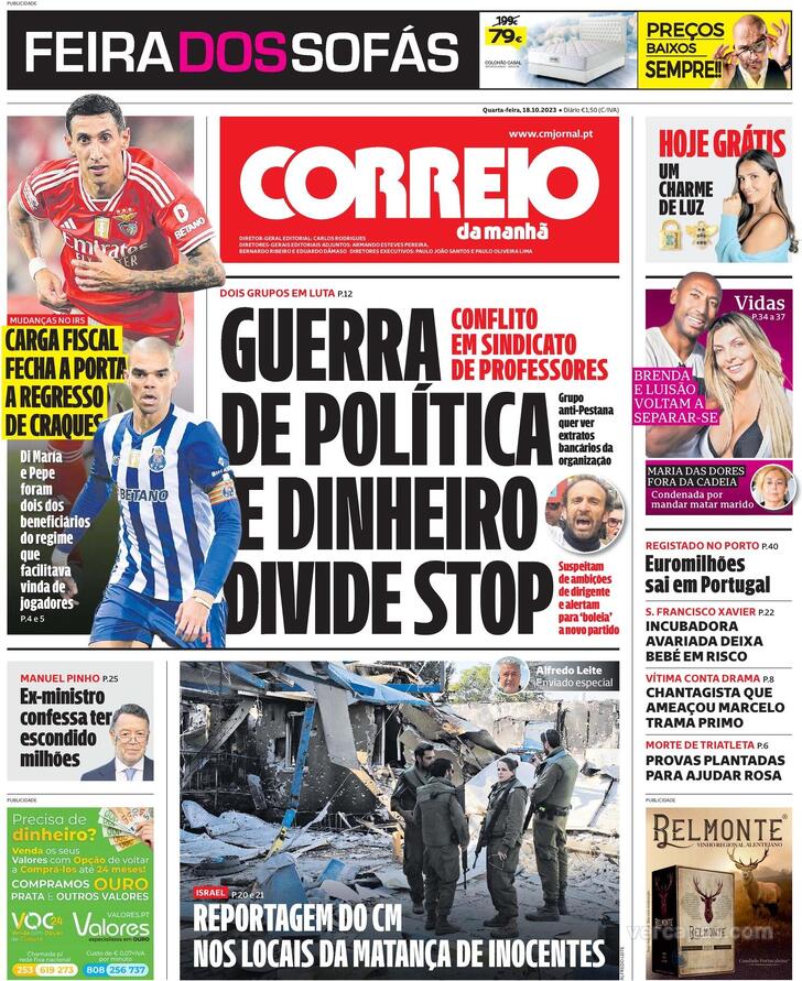 Capas Correio da Manhã de Junho de 2023