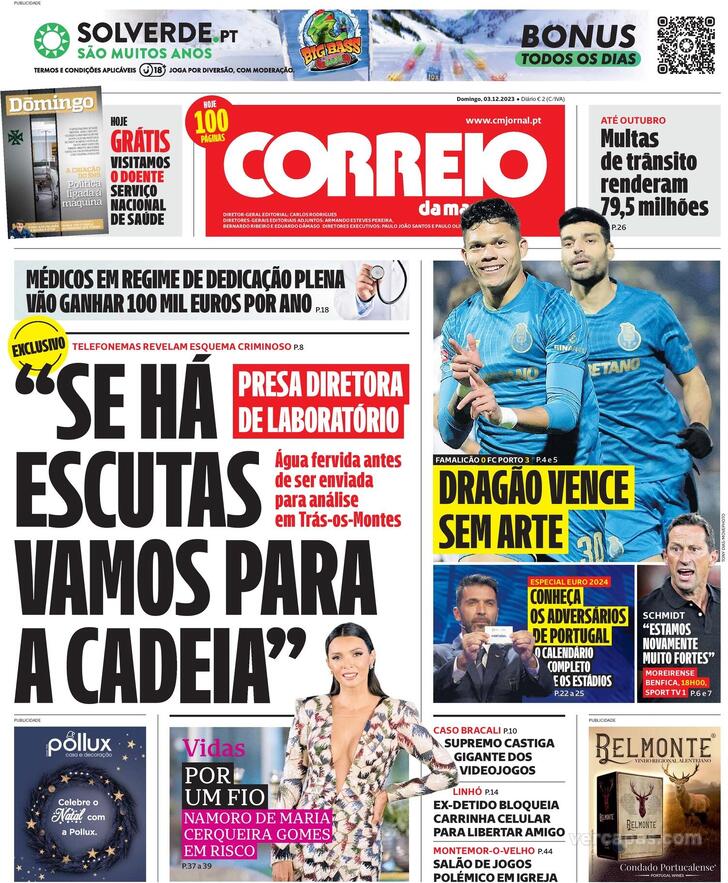 Capas Correio da Manhã de Junho de 2023