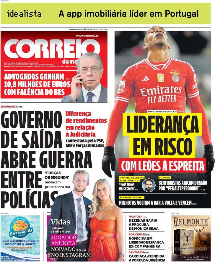 Capas Correio da Manhã de Junho de 2023