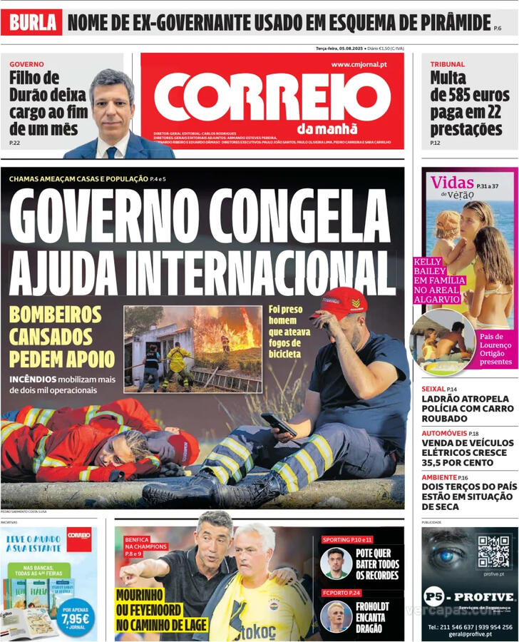 Capa Correio da Manh - 2025-08-05