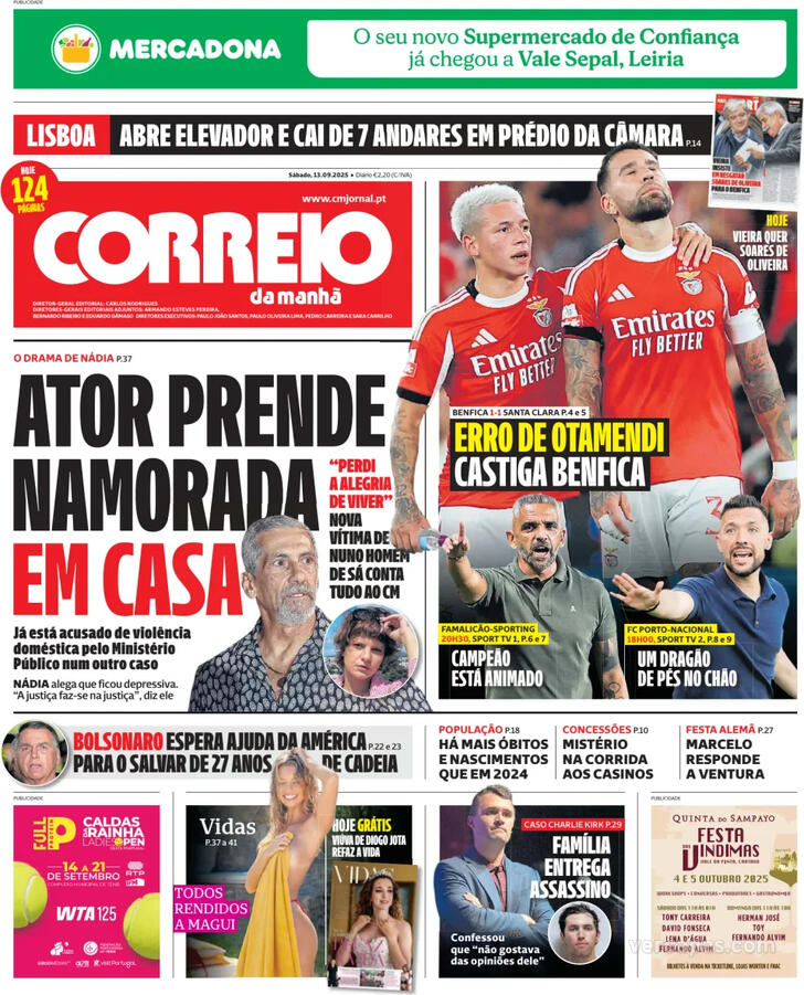 Capa Correio da Manh - 2025-09-13