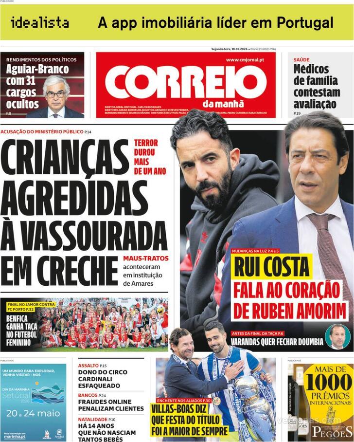 Capa Correio da Manh� - 2026-05-18