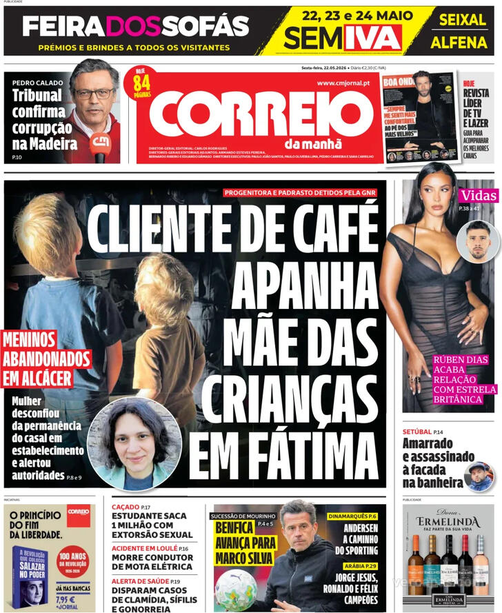 Capa Correio da Manh� - 2026-05-22