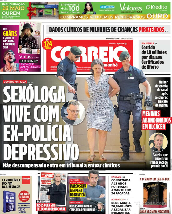 Capa Correio da Manh� - 2026-05-23