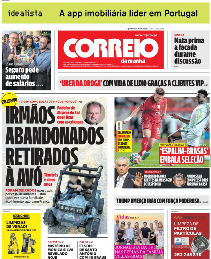 Capa Correio da Manh� - 2026-06-11