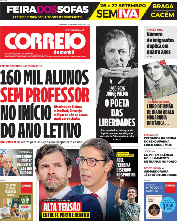Capa do jornal Correio da Manhã