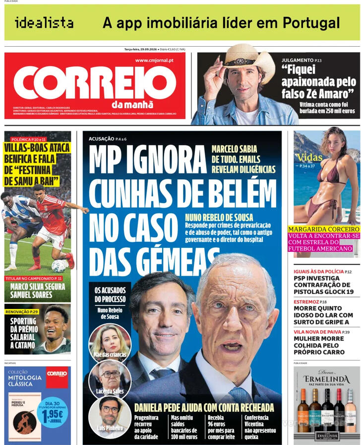 Capa do jornal Correio da Manhã