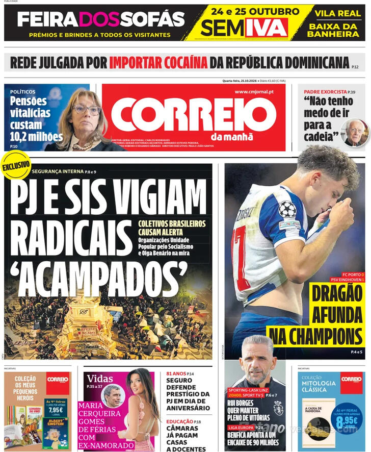 Capa Correio da Manh� - 2026-10-21